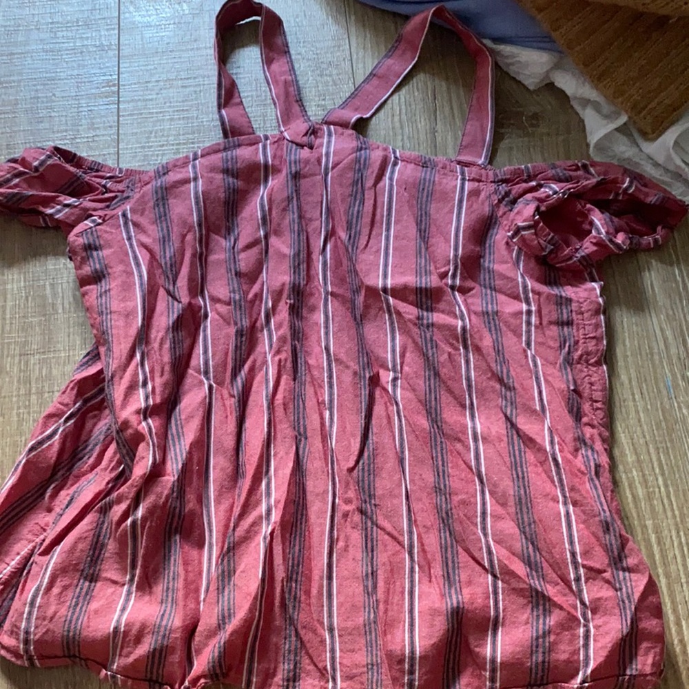 STRIPED OFF THE SHOULDER TOP